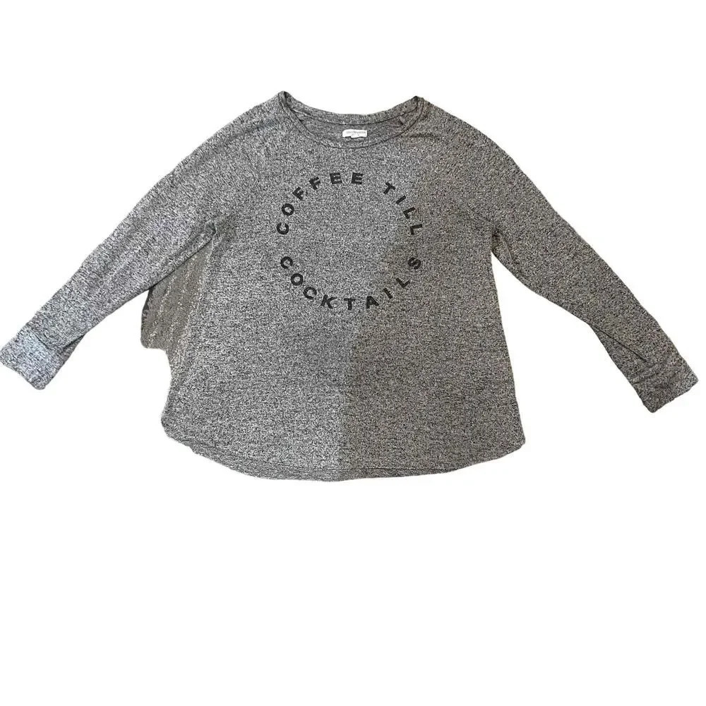 Grayson Threads Women's "Coffee Until‎ Cocktails" Long Sleeve Crew Neck Size XXL